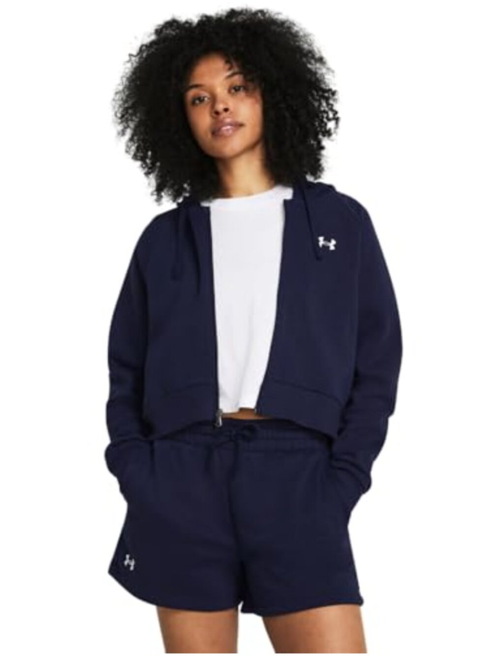 Under Armour Rival Fleece Cropped Full Zip Sweatshirt